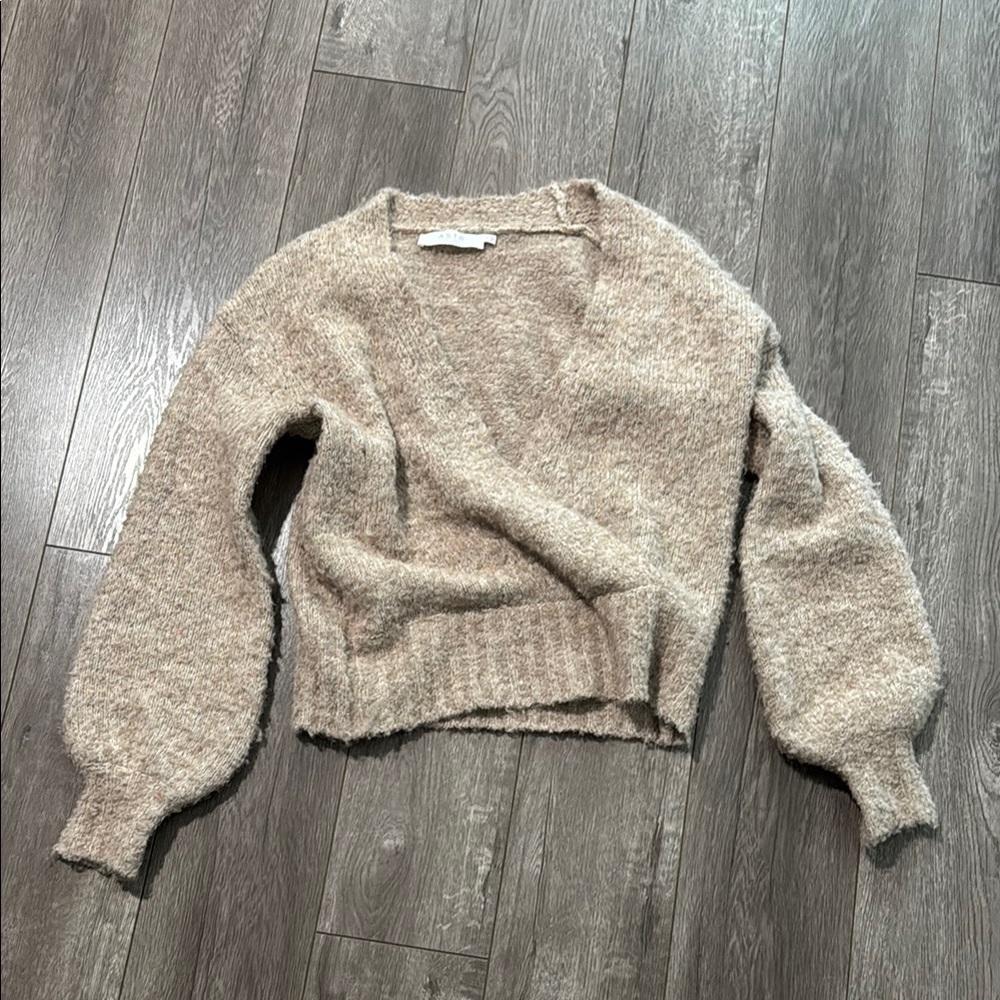 ASTR the label wrap sweater taupe S